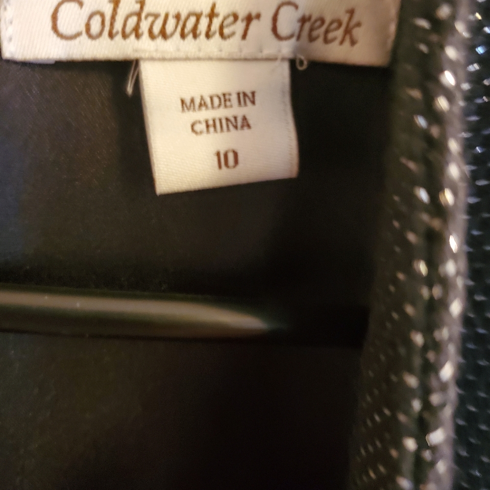 Coldwater Creek Black With Silver Dress S 10 - Picture 3 of 10